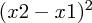 $ (x2-x1)^2^ $