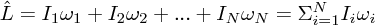 $ \hat L =  I_1 \omega_1 +  I_2 \omega_2 +... + I_N \omega_N = \Sigma_{i=1}^N I_i \omega_i $